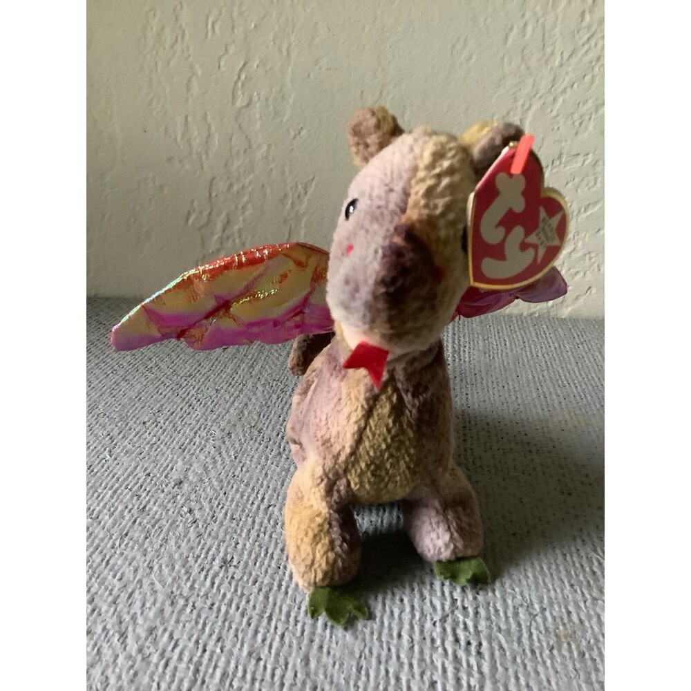 Ty Beanie Baby Scorch the Dragon w/Iridescent Wings 1998 9" NWT So Cute